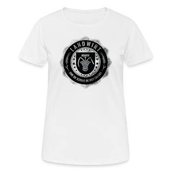 Landwirt, Zunft, Wappen - Frauen T-Shirt atmungsaktiv - Weiß - Vorne - AI Model Female 172 dark (172cm)