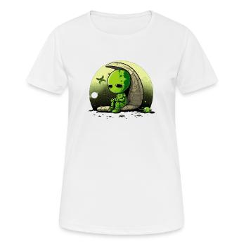 Triste extraterrestre - T-shirt respirant Femme - blanc - Devant - AI Model Female 172 dark (172cm)