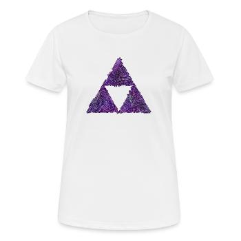 Bismuth Force トライフォース - Frauen T-Shirt atmungsaktiv - Weiß - Vorne - AI Model Female 172 dark (172cm)