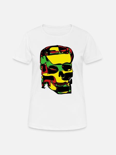 crâne - T-shirt respirant Femme - blanc