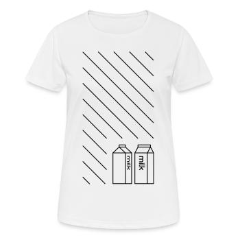 lait - T-shirt respirant Femme - blanc - Devant - AI Model Female 172 dark (172cm)