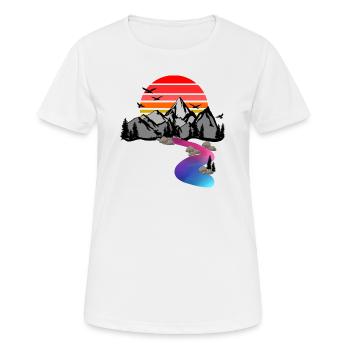 Natur in den Bergen - Frauen T-Shirt atmungsaktiv - Weiß - Vorne - AI Model Female 172 dark (172cm)