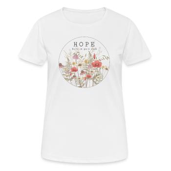 Espoir - T-shirt respirant Femme - blanc - Devant - AI Model Female 172 dark (172cm)