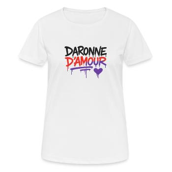 Daronne d'amour - Frauen T-Shirt atmungsaktiv - Weiß - Vorne - AI Model Female 172 dark (172cm)