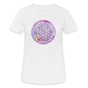 Flower of Life - Leonardo da Vinci - Women's Breathable T-Shirt - white - Front - AI Model Female 172 dark (172cm)