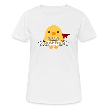Super Piou-Piou - T-shirt respirant Femme - blanc - Devant - AI Model Female 172 dark (172cm)