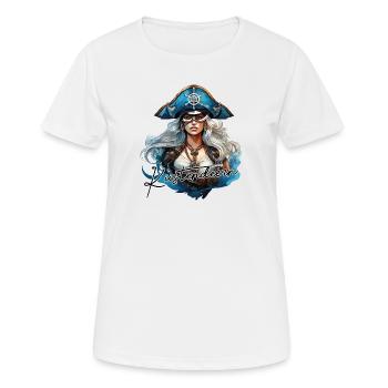 Coole Piratin - Frauen T-Shirt atmungsaktiv - Weiß - Vorne - AI Model Female 172 dark (172cm)