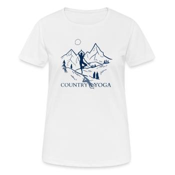 Yoga de campagne - T-shirt respirant Femme - blanc - Devant - AI Model Female 172 dark (172cm)