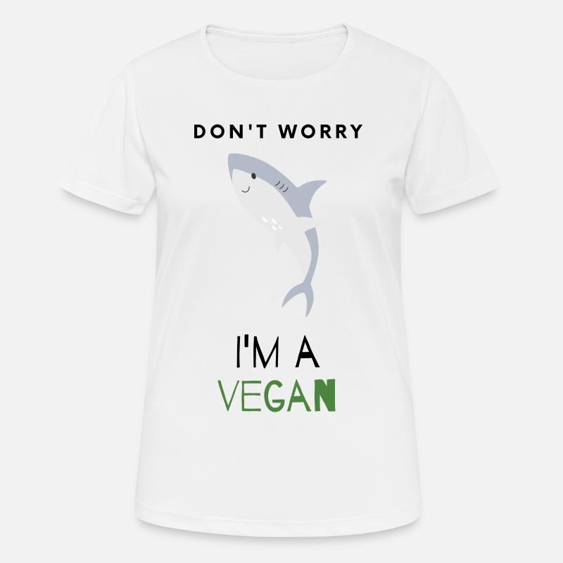 Don't worry I'm a vegan - Women's Breathable T-Shirt - white