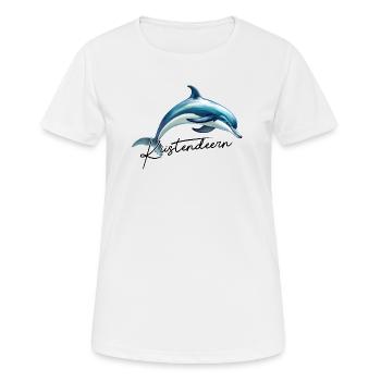 Küstendeern Delphin - Frauen T-Shirt atmungsaktiv - Weiß - Vorne - AI Model Female 172 dark (172cm)