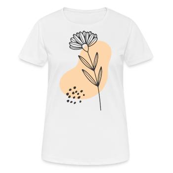 Hand Drawn Flower 5 - Women's Breathable T-Shirt - white - Front - AI Model Female 172 dark (172cm)