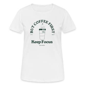 Restez concentré BCF - T-shirt respirant Femme - blanc - Devant - AI Model Female 172 dark (172cm)