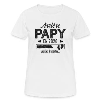 Ur-Opa im Jahr 2026 Geschenk Zukunft Opa - Frauen T-Shirt atmungsaktiv - Weiß - Vorne - AI Model Female 172 dark (172cm)