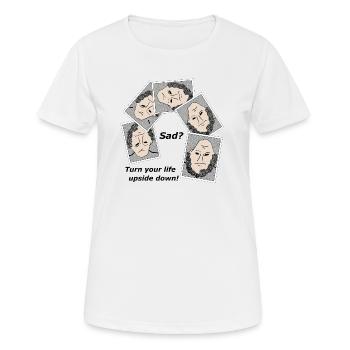TurnYourLife black - Frauen T-Shirt atmungsaktiv - Weiß - Vorne - AI Model Female 172 dark (172cm)