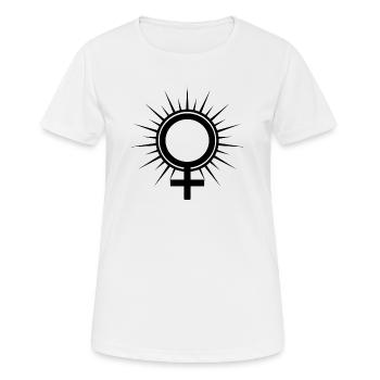 Symbole féminin - T-shirt respirant Femme - blanc - Devant - AI Model Female 172 dark (172cm)