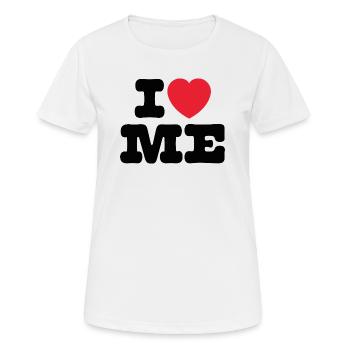 I Love Me – Selbstliebe Design - Frauen T-Shirt atmungsaktiv - Weiß - Vorne - AI Model Female 172 dark (172cm)