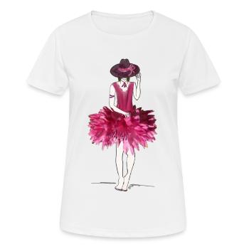 Flower woman in pink - Women's Breathable T-Shirt - white - Front - AI Model Female 172 dark (172cm)
