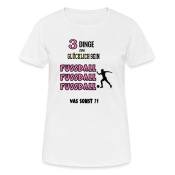 Fussball Fans Fußballfan Frauenfussball Fußball - Frauen T-Shirt atmungsaktiv - Weiß - Vorne - AI Model Female 172 dark (172cm)