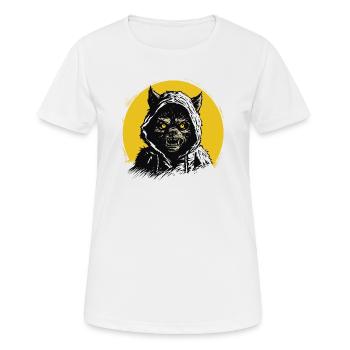 Mondlicht-Welpe - Frauen T-Shirt atmungsaktiv - Weiß - Vorne - AI Model Female 172 dark (172cm)
