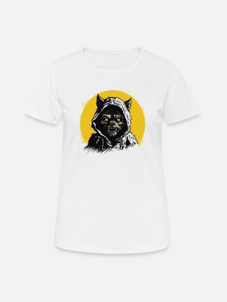 Moonlight Puppy - Women's Breathable T-Shirt - white