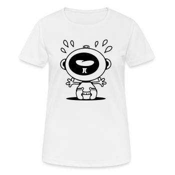 Bébé pleure - T-shirt respirant Femme - blanc - Devant - AI Model Female 172 dark (172cm)