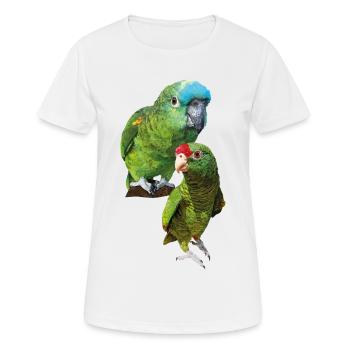 Papageien aus dem Amazonas - Frauen T-Shirt atmungsaktiv - Weiß - Vorne - AI Model Female 172 dark (172cm)