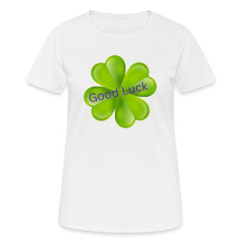 Bonne chance - T-shirt respirant Femme - blanc - Devant - AI Model Female 172 dark (172cm)