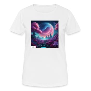 Epische himmlische Traumlandschaft - Frauen T-Shirt atmungsaktiv - Weiß - Vorne - AI Model Female 172 dark (172cm)