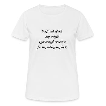 Luck as exercise - Women's Breathable T-Shirt - white - Front - AI Model Female 172 dark (172cm)