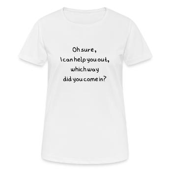 Aider - T-shirt respirant Femme - blanc - Devant - AI Model Female 172 dark (172cm)