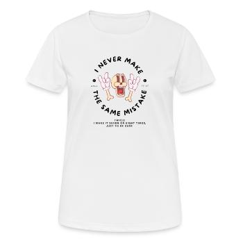 Sure mistakes cartoon - Women's Breathable T-Shirt - white - Front - AI Model Female 172 dark (172cm)