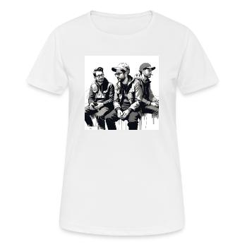3 amis de l’encre - T-shirt respirant Femme - blanc - Devant - AI Model Female 172 dark (172cm)
