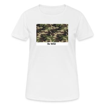 Be Wild Camouflage - Frauen T-Shirt atmungsaktiv - Weiß - Vorne - AI Model Female 172 dark (172cm)