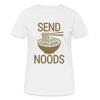Send noods - Frauen T-Shirt atmungsaktiv - Weiß - Vorne - AI Model Female 172 dark (172cm)