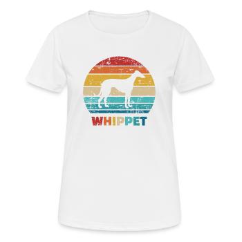 Whippet - Frauen T-Shirt atmungsaktiv - Weiß - Vorne - AI Model Female 172 dark (172cm)