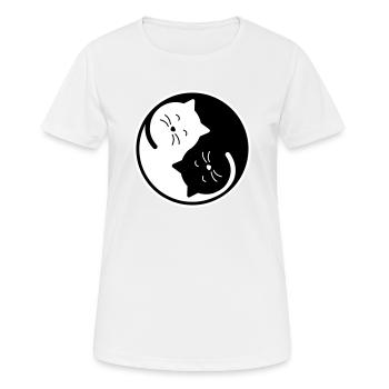 chat - T-shirt respirant Femme - blanc - Devant - AI Model Female 172 dark (172cm)