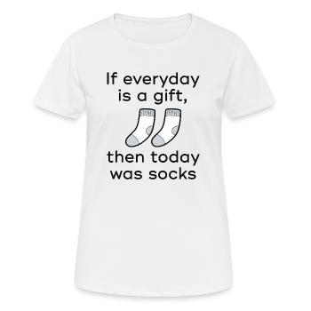 Today Was Socks - Women's Breathable T-Shirt - white - Front - AI Model Female 172 dark (172cm)