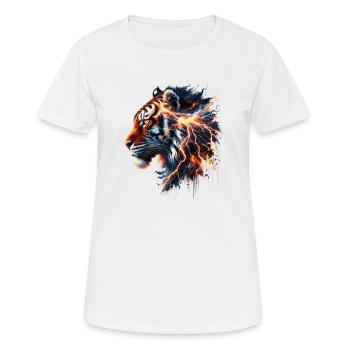 Thunder Tiger Tee - Women's Breathable T-Shirt - white - Front - AI Model Female 172 dark (172cm)