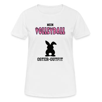 Volleyball Oster Outfit Ostergeschenk Volleyballer - Frauen T-Shirt atmungsaktiv - Weiß - Vorne - AI Model Female 172 dark (172cm)