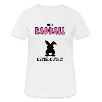 Radball Oster Outfit Ostergeschenk Radballerin - Frauen T-Shirt atmungsaktiv - Weiß - Vorne - AI Model Female 172 dark (172cm)