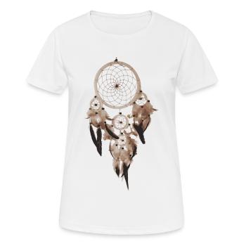 Traumfänger dream catcher - Frauen T-Shirt atmungsaktiv - Weiß - Vorne - AI Model Female 172 dark (172cm)