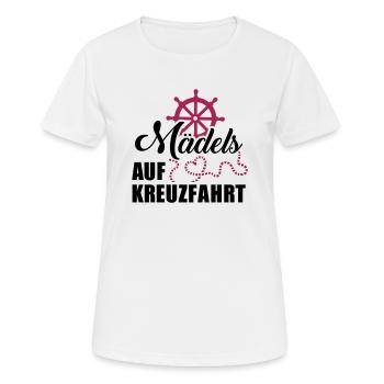 Kreuzfahrt - Frauen T-Shirt atmungsaktiv - Weiß - Vorne - AI Model Female 172 dark (172cm)