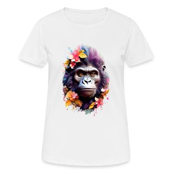 Gorille V1 24 10 - T-shirt respirant Femme - blanc - Devant - AI Model Female 172 dark (172cm)