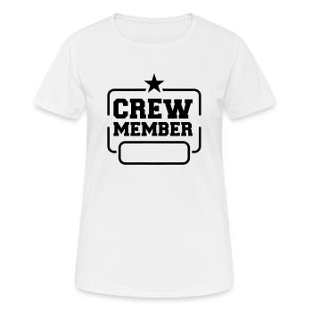 Équipage - T-shirt respirant Femme - blanc - Devant - AI Model Female 172 dark (172cm)
