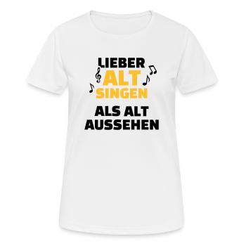 Chor - Frauen T-Shirt atmungsaktiv - Weiß - Vorne - AI Model Female 172 dark (172cm)