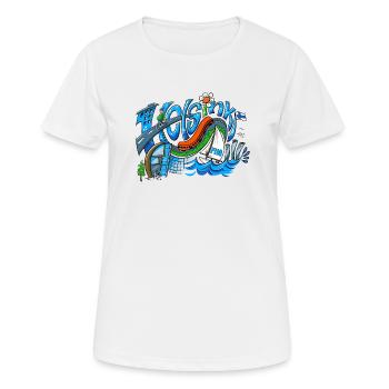 HELSINKI FRESH SUMMER DRAWING - Voir 165 produits - T-shirt respirant Femme - blanc - Devant - AI Model Female 172 dark (172cm)
