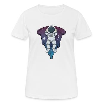 astronaut pizza,astronomy Space Solar System - Women's Breathable T-Shirt - white - Front - AI Model Female 172 dark (172cm)
