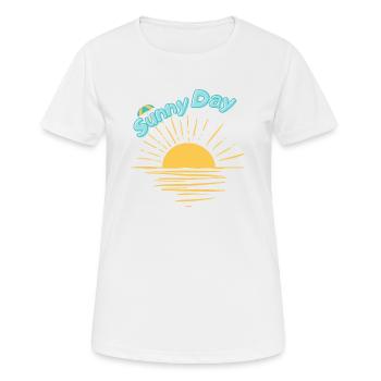 Sunny Day - Women's Breathable T-Shirt - white - Front - AI Model Female 172 dark (172cm)