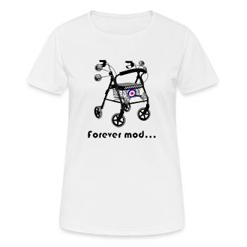 forever mod - Frauen T-Shirt atmungsaktiv - Weiß - Vorne - AI Model Female 172 dark (172cm)