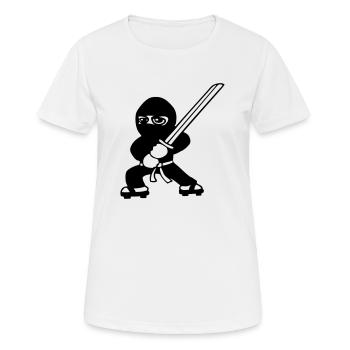 ninja katana - Women's Breathable T-Shirt - white - Front - AI Model Female 172 dark (172cm)